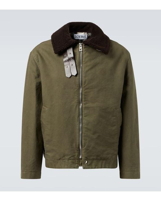 Loewe Green Jacket With Collar for men