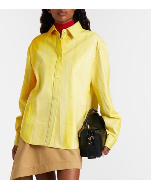 Loewe Yellow Leather Shirt