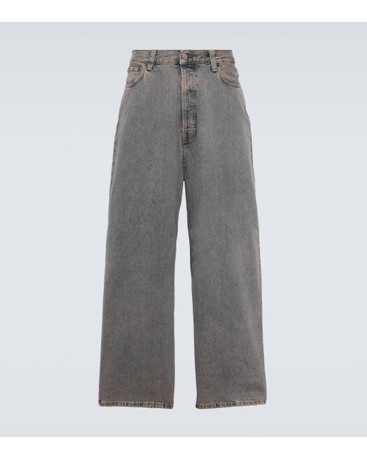 Acne Gray Low-rise Wide-leg Jeans for men