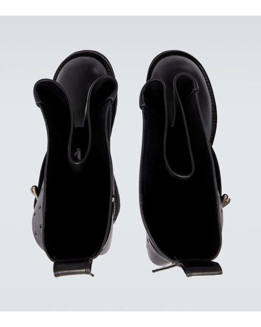 Balenciaga Black Venom Leather Biker Boots for men