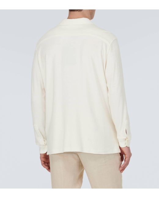 Zegna White Cotton And Silk Shirt for men