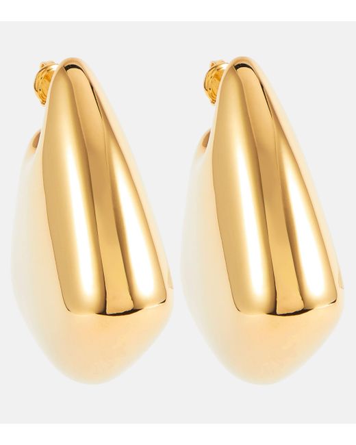 Bottega Veneta Metallic Fin Large 18kt Gold-plated Sterling Silver Earrings