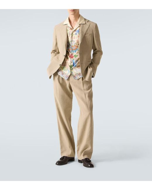 Etro White Printed Shirt for men