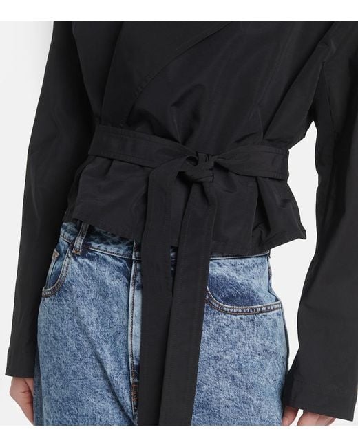 Alaïa Black Hooded Wrap Jacket