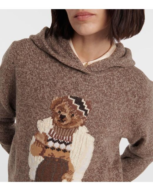 Sudadera Polo Bear de lana y cachemir Polo Ralph Lauren de color Brown