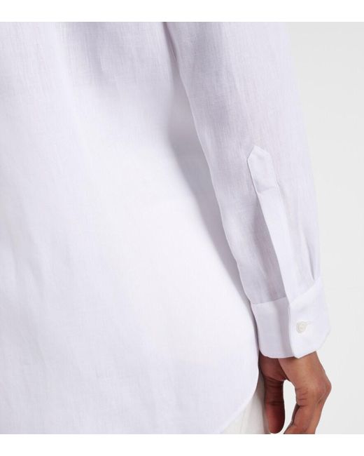 Gabriela Hearst White Reyes Linen Shirt