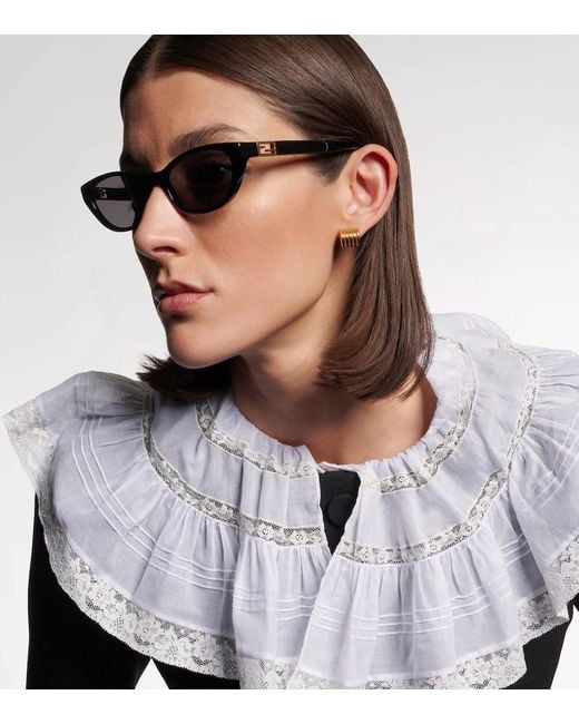 Fendi Black Baguette Cat-Eye Sunglasses