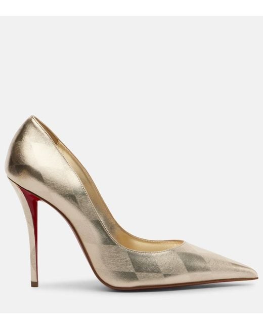 Christian Louboutin Natural Miss Z Metallic Leather Pumps