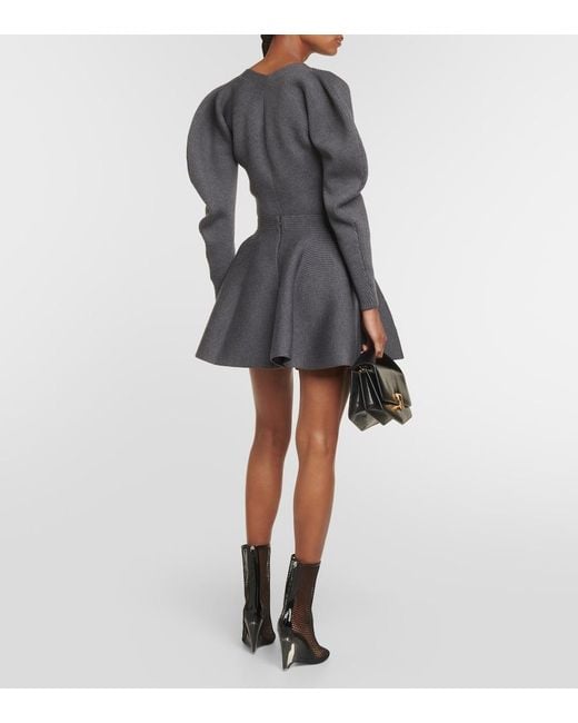 Alaïa Gray Mini Skirt