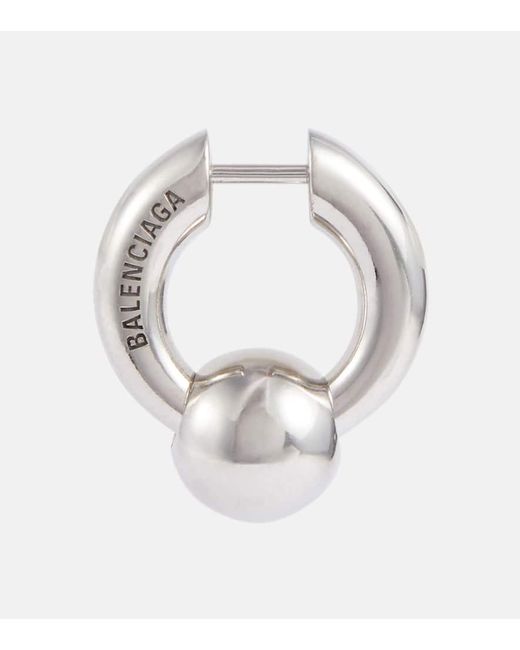 Balenciaga Metallic Ohrringe Sharp Ball aus Sterlingsilber