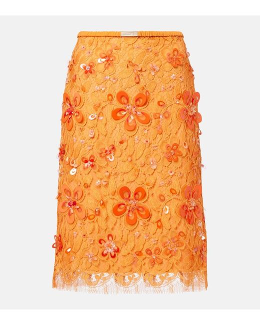 knee length dresses for ladies 70s Orange Gucci Skirt  Luxie Vintage