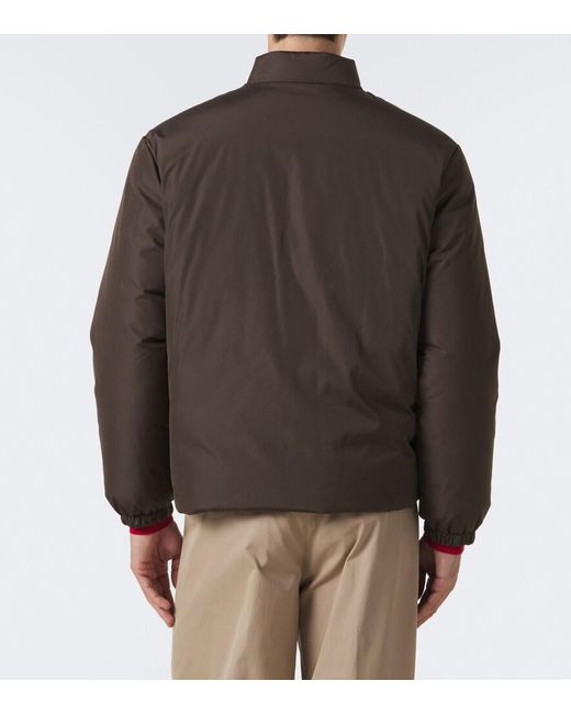 Jil Sander Brown Technical Down Jacket for men