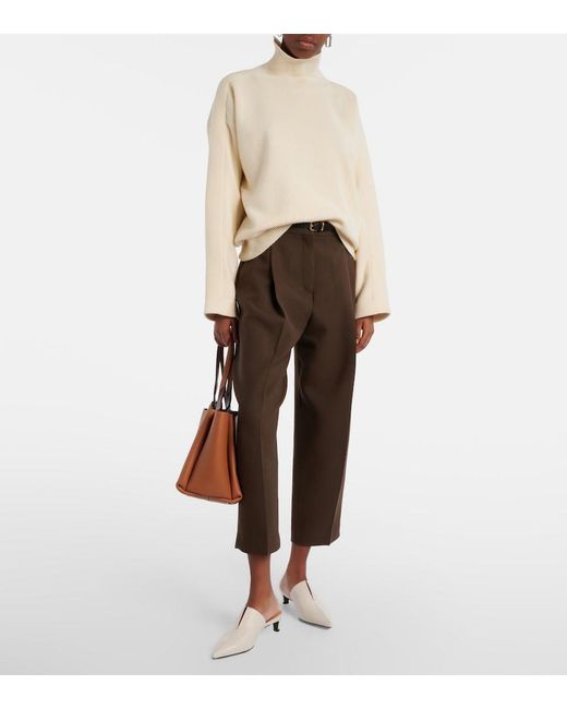 Tod's White Leather Mules