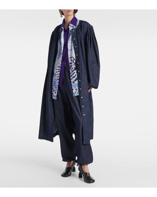Dries Van Noten Blue Denim Straight Pants