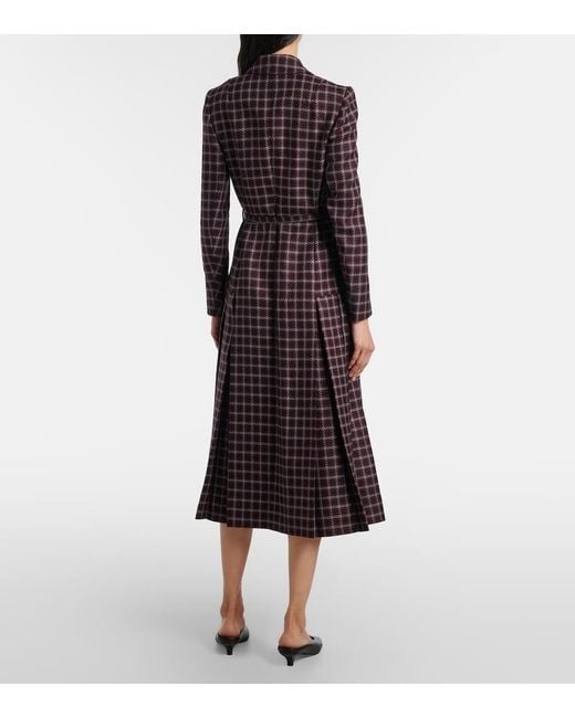 Robe Midi Chaney En Laine Melangee Emilia Wickstead en coloris Purple