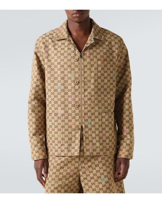 Gucci Natural Gg Canvas Jacket for men