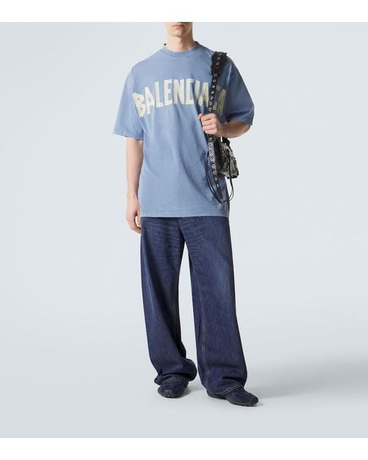 Balenciaga Blue Tape Type T-Shirt for men