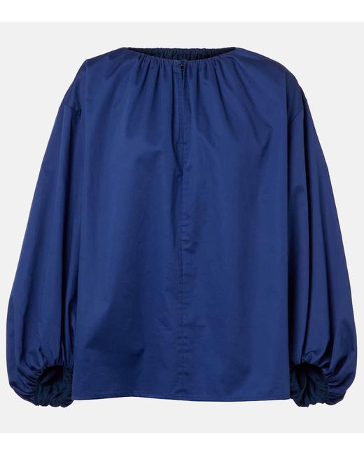 Joseph Blue Top Aus Baumwollsatin