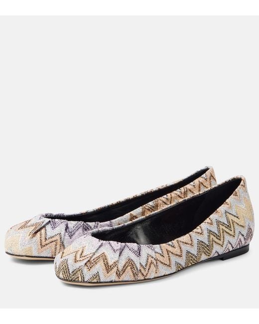 Missoni Multicolor Ballerinas Iris Mit Zickzackmuster