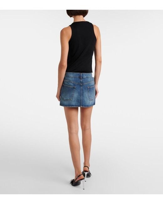 Coperni Blue Denim Wrap Skirt