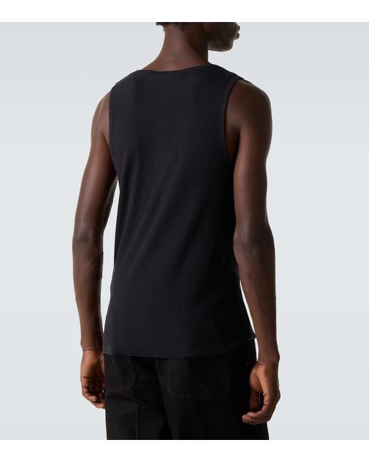 Lemaire Top Aus Rippstrick in Black für Herren
