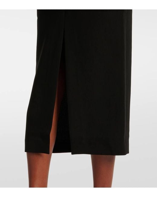 Roland Mouret Black Off-Shoulder Velvet Gown