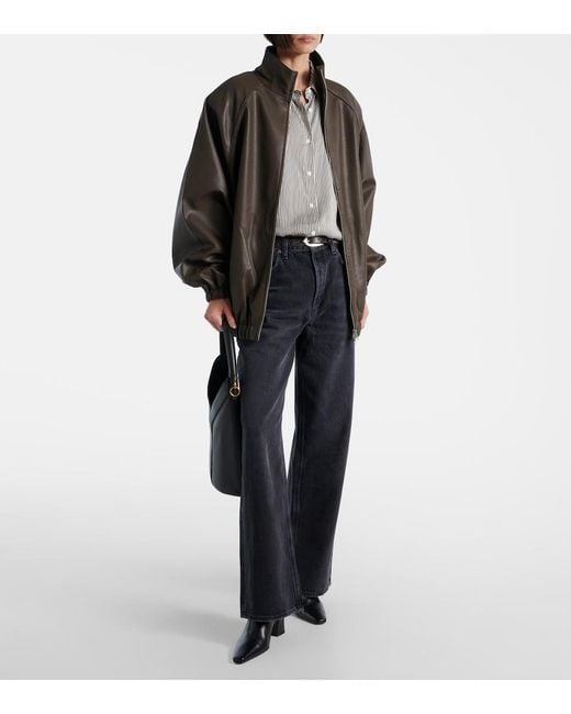 Agolde Blue Low Slung Baggy Wide-Leg Jeans