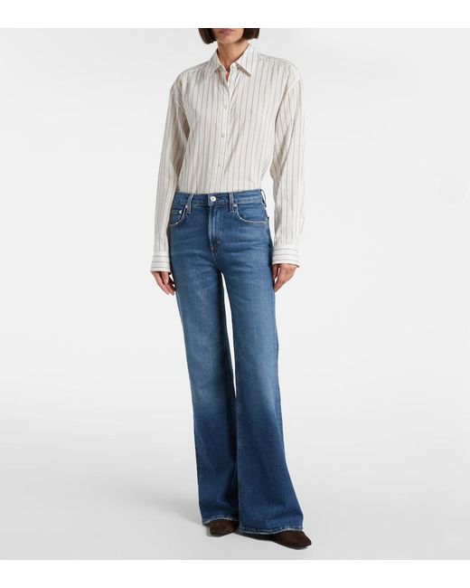 Citizens of Humanity Blue Kimberly 70S Mid-Rise Flared Jeans