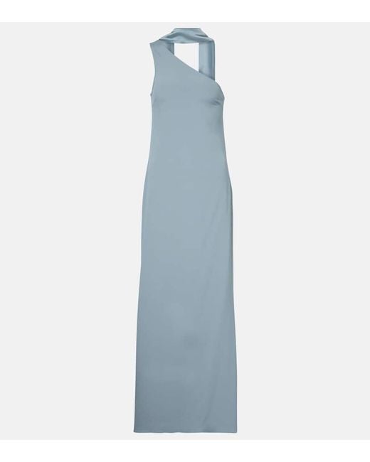 Robe Longue Caroline En Crepe ‎Taller Marmo en coloris Blue