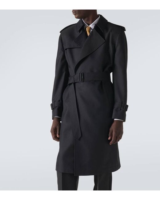 Burberry Trenchcoat aus einem Seidengemisch in Black für Herren