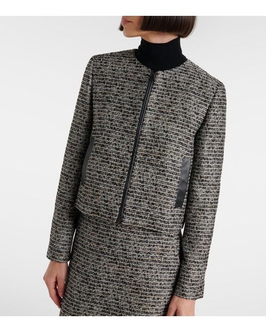 Max Mara Black Volume Tweed Jacket