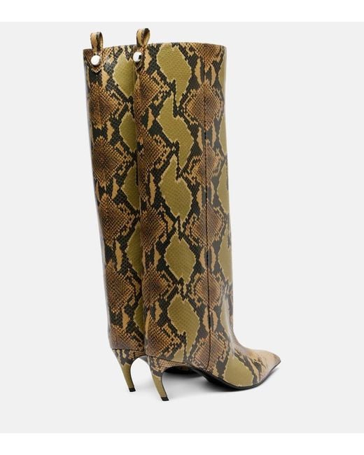 The Attico Brown Stiefel Lea 65 Aus Leder