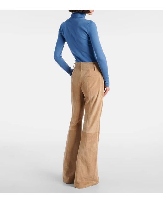 Gabriela Hearst Natural Hose Rhein Aus Veloursleder