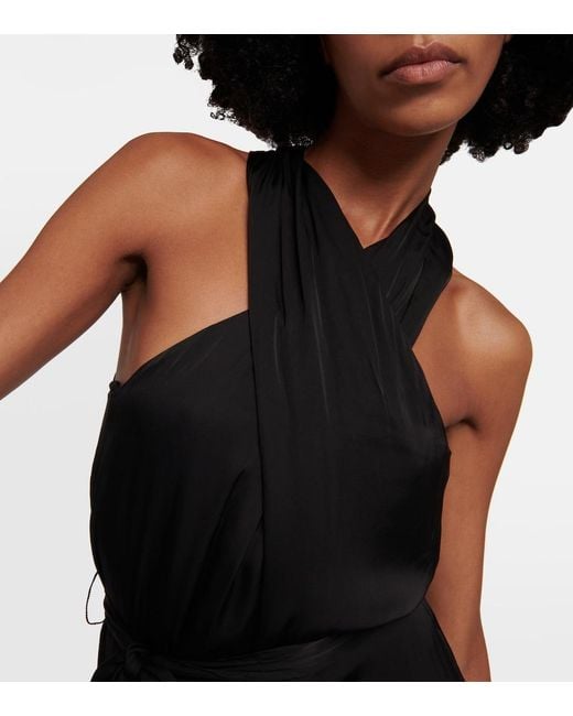 Velvet Black Stephanie Halterneck Midi Dress