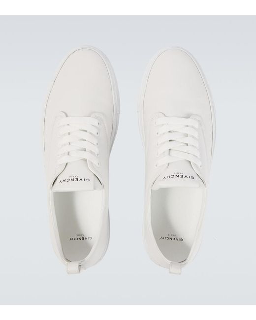 Baskets En Cuir A Logo Givenchy pour homme en coloris White