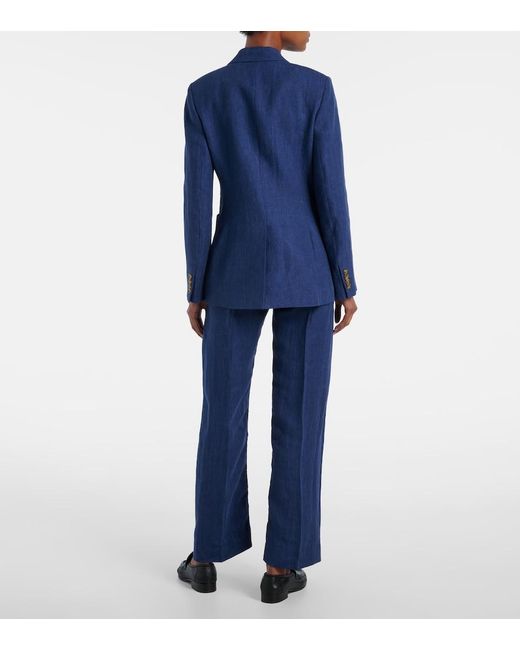 Citizens of Humanity Blue X Argent Chelsea Linen Denim Blazer