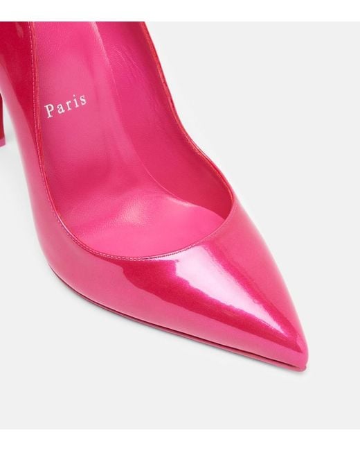 Christian Louboutin Pink Hot Chick 110 Patent Leather Pumps