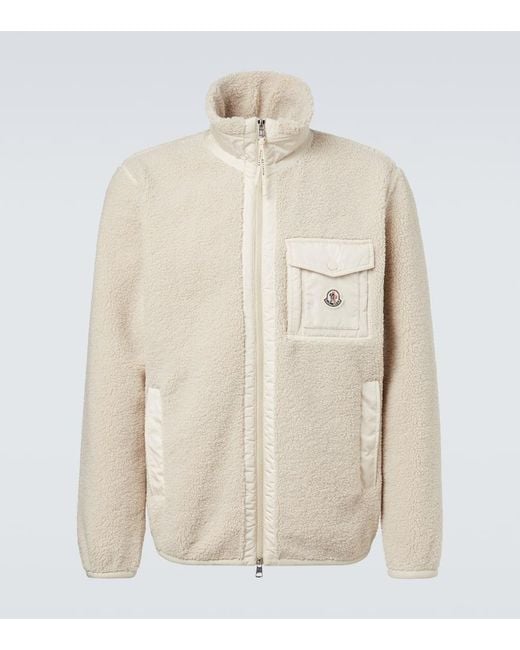 Moncler Natural Fleece Zip-Up Cardigan for men