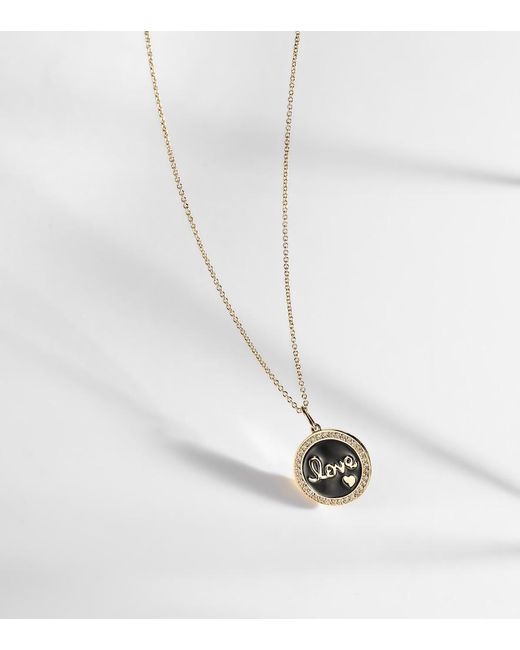 Sydney Evan White Love 14Kt Charm Necklace
