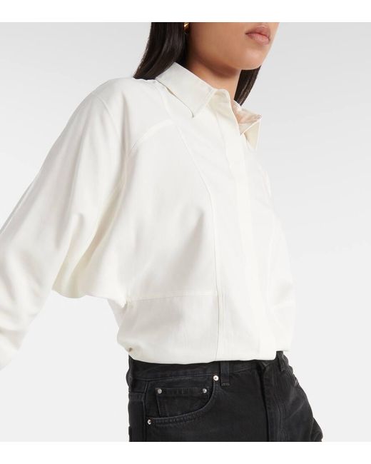 Totême  White Hemd Aus Seide