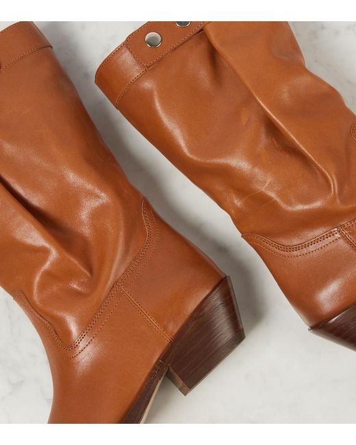 Isabel Marant Brown Ademe Leather Ankle Boots