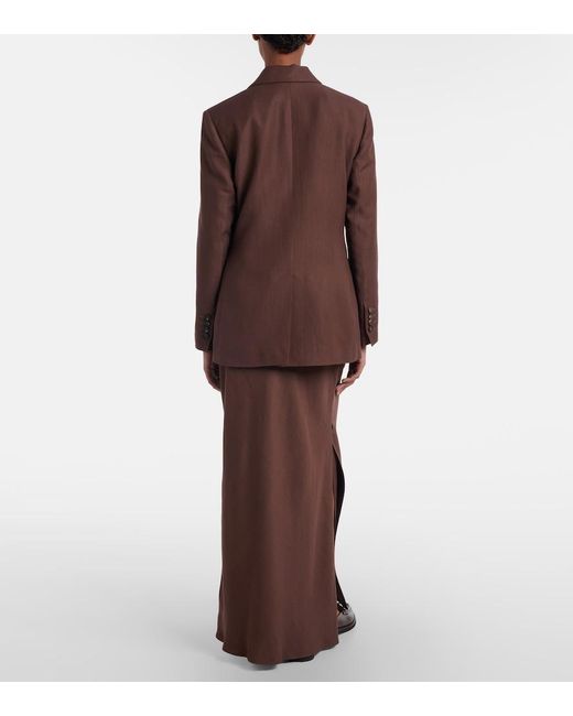 Brunello Cucinelli Brown Twill Maxi Skirt