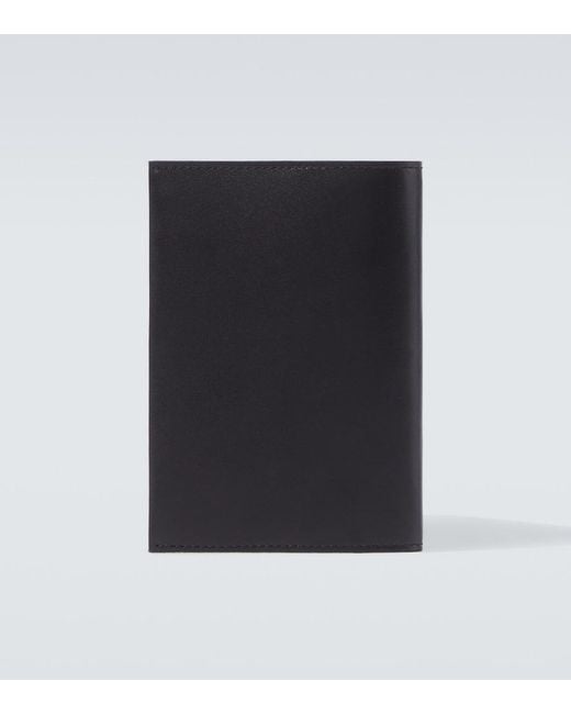 The Row Black Leather Passport Holder for men