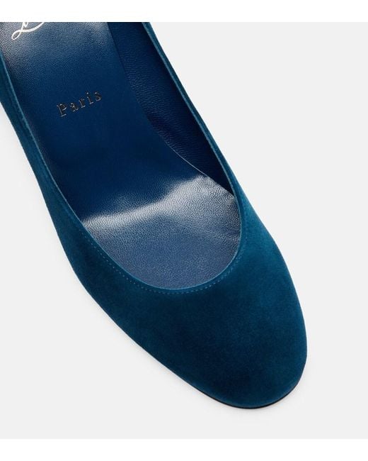 Christian Louboutin Blue Miss Sab Suede Pumps