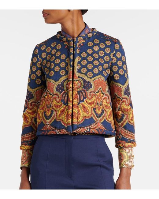 Valentino Blue Voyage Imaginaire Cotton Jacket