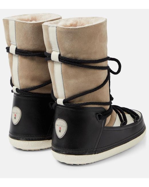 Inuikii Black Norwegian High Shearling-lined Leather Boots