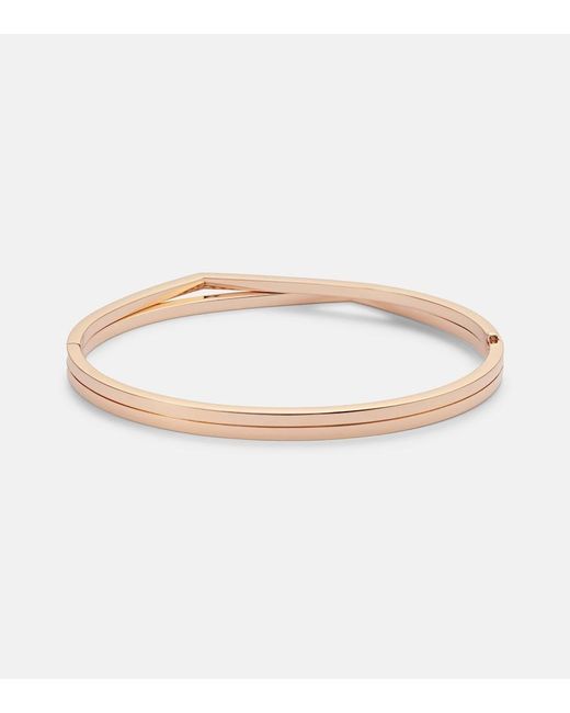 Repossi White Antifer 18Kt Rose Bangle With Diamonds
