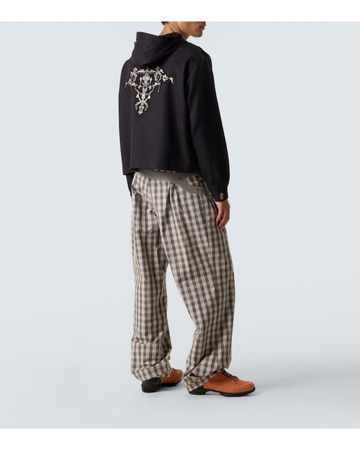 Kiko Kostadinov Black Slatina Embroidered Hoodie for men