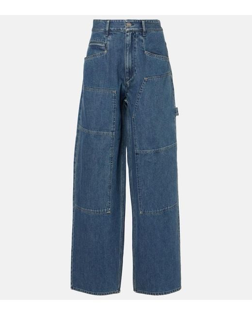 Isabel Marant Blue Ophra Straight Jeans