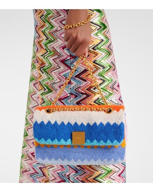 Missoni Blue Zigzag Small Shoulder Bag